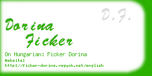 dorina ficker business card